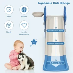 Costway 3 In 1 Kids Slide Baby Play Climber Slide Set W/Basketball Hoop -Kiddie Kingdom Store GUEST 37f765c1 a63d 47bf 8476 0d3f4a2fab50