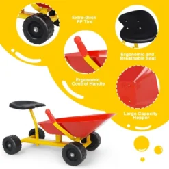 8''Heavy Duty Kids Ride-on Sand Dumper Front Tipping W 4 Wheels Sand Toy Gift -Kiddie Kingdom Store GUEST 3a0386ff fb56 4a9c 9d4c 5c7d023b37ef