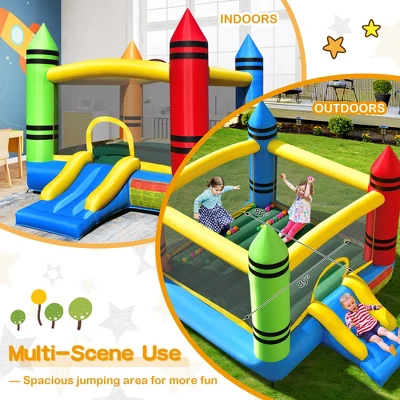 Costway Inflatable Bounce House Kids Jumping Castle W/ Slide&Ocean Balls Blower Excluded 6 Costway Inflatable Bounce House Kids Jumping Castle W/ Slide&Ocean Balls Blower Excluded - Image 4