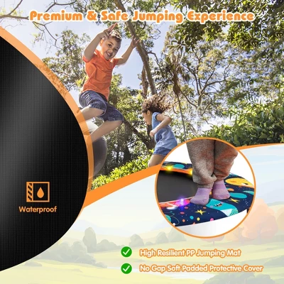 Costway 36'' Mini Toddler Trampoline W/LED Bluetooth Speaker Detachable Handle Kids Gifts 8 Costway 36'' Mini Toddler Trampoline W/LED Bluetooth Speaker Detachable Handle Kids Gifts - Image 6