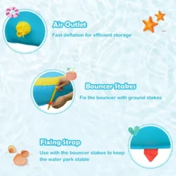 Costway Inflatable Mighty Water Park Bouncy Splash Pool Climbing Wall W/ 735W Blower 16 Costway Inflatable Mighty Water Park Bouncy Splash Pool Climbing Wall W/ 735W Blower -Kiddie Kingdom Store GUEST 3b5a0dd5 6565 4dd1 bd7f ddb6a60f74b5