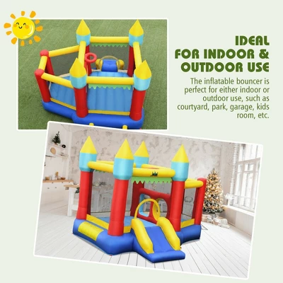 Costway Inflatable Bounce House Slide Jumping Castle W/ Tunnels Ball Pit & 480W Blower 8 Costway Inflatable Bounce House Slide Jumping Castle W/ Tunnels Ball Pit & 480W Blower - Image 6