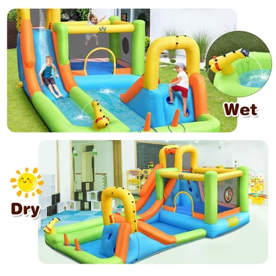 Costway Inflatable Water Slide Park Bounce House Climbing Wall 9 Costway Inflatable Water Slide Park Bounce House Climbing Wall - Image 7