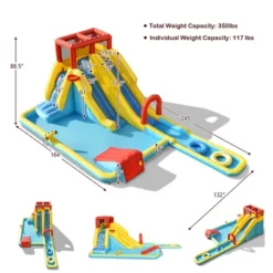 Costway Inflatable Dual Slide Water Park Climbing Bouncer W/ 735W Blower -Kiddie Kingdom Store GUEST 3c1f86bd 772d 437c 8746 9ba4f4d53f0d