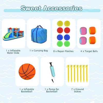 Costway Inflatable Kids Water Slide Outdoor Indoor Slide Bounce Castle (without Blower) 10 Costway Inflatable Kids Water Slide Outdoor Indoor Slide Bounce Castle (without Blower) - Image 8