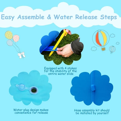 Costway Inflatable Kids Hippo Bounce House Slide Climbing Wall Splash Pool W/ Bag 6 Costway Inflatable Kids Hippo Bounce House Slide Climbing Wall Splash Pool W/ Bag - Image 4