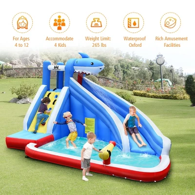 Costway Inflatable Water Slide Animal Shaped Bounce House Castle Splash Water Pool W/750W Blower 6 Costway Inflatable Water Slide Animal Shaped Bounce House Castle Splash Water Pool W/750W Blower - Image 4
