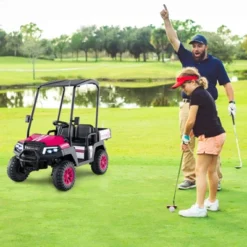 Costway 24V 7AH Kids Golf Cart 4WD 2 Seater Ride On Car With Sun Shade & Dump Bed Black/Red/Pink/Navy 10 Costway 24V 7AH Kids Golf Cart 4WD 2 Seater Ride On Car With Sun Shade & Dump Bed Black/Red/Pink/Navy -Kiddie Kingdom Store GUEST 3ea71e61 6d54 4dea 9e3f 495b968e46ee
