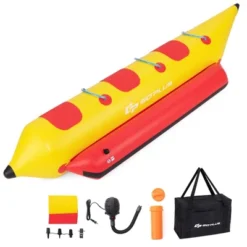 Costway 3-Person Inflatable Banana Boat With Boating And Water Sports Electric Air Pump -Kiddie Kingdom Store GUEST 3f7a8cb8 9b4a 4e0b b800 f7eb6630153d