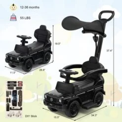 Costway 3 In 1 Ride On Push Car Mercedes Benz G350 Stroller Sliding Car W/ Canopy 16 Costway 3 In 1 Ride On Push Car Mercedes Benz G350 Stroller Sliding Car W/ Canopy -Kiddie Kingdom Store GUEST 3f8452f2 8fc7 46d3 8041 74bf0aa76d45