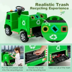 Costway 12V Recycling Garbage Truck Electric Ride On Toy Remote W/Recycling Accessories -Kiddie Kingdom Store GUEST 3f90a51e c2d6 4dac a553 d2ff3980488f