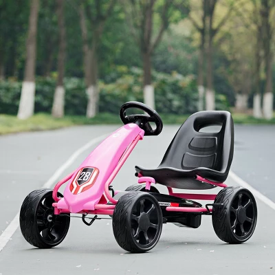Go Kart Pedal Car Kids Ride On Toys Pedal Powered 4 Wheel Adjustable Seat Pink/Black 3 Go Kart Pedal Car Kids Ride On Toys Pedal Powered 4 Wheel Adjustable Seat Pink/Black
