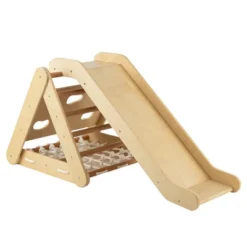 Costway 4 In 1 Wooden Climbing Triangle Set Triangle Climber W/ Ramp -Kiddie Kingdom Store GUEST 4088bae9 d1b0 40cc a9fb 558471e889aa