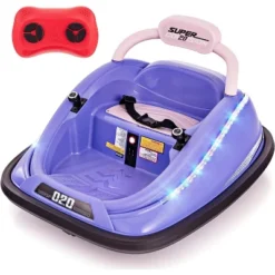 Costway Bumper Car For Kids Electric Ride On Car With Remote Control Joystick Flashing LED Lights -Kiddie Kingdom Store GUEST 41e27d51 acb5 43f6 b3fb 0931a1e14fb5
