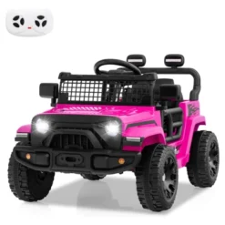 Costway 12V Kids Ride On Truck Car Battery Powered Electric Vehicle With Remote Control White/Purple/Red/Blue/Black/Pink -Kiddie Kingdom Store GUEST 420c195d 52eb 4fe6 96dd 59968d6b3f21