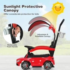 Costway 3 In 1 Ride On Push Car Mercedes Benz Toddler Stroller Sliding Car WhiteBlueRed -Kiddie Kingdom Store GUEST 4293ca10 21d0 4030 b174 9745e0761abd