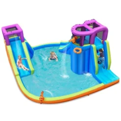 Costway 6 In 1 Inflatable Dual Slide Water Park Climbing Bouncer -Kiddie Kingdom Store GUEST 430797fa c572 49eb 847f ea68a6545446