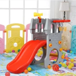 Children Castle Slide Play Slide With Basketball Hoop And Telescope Toy -Kiddie Kingdom Store GUEST 4381c885 4630 422e 8526 cb3eb9d554c5