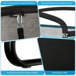 Costway 6FT Kids Recreational Trampoline W/Swing Safety Enclosure Indoor/Outdoor -Kiddie Kingdom Store GUEST 43a931b8 41bd 4045 a4db d75e237d573b