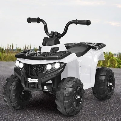 Costway Kids Ride On 4 Wheeler Electric Toy Car ATV Quad 6V Battery Power Led Lights White 3 Costway Kids Ride On 4 Wheeler Electric Toy Car ATV Quad 6V Battery Power Led Lights White