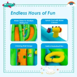 Inflatable Water Park Bounce House Two-Slide Bouncer W/Climbing Wall&480W Blower 16 Inflatable Water Park Bounce House Two-Slide Bouncer W/Climbing Wall&480W Blower -Kiddie Kingdom Store GUEST 447cecda 6145 4c61 9c92 3af52c1d92a9 1