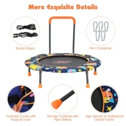 36''Convertible Swing & Trampoline Set Toddler Kids Fitness Rebounder W/Handrail -Kiddie Kingdom Store GUEST 44bb26f0 2f61 4ca2 8aeb 292c370fb430