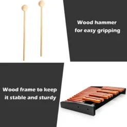 Costway 25 Note Xylophone Wooden Percussion Educational Instrument W/ 2 Mallets -Kiddie Kingdom Store GUEST 4570c701 f282 459a 8ca9 427e657bfd7c