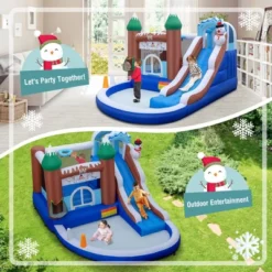 Costway 6-in-1 Winter Theme Snowman Inflatable Castle Kids Bounce House With 735W Blower -Kiddie Kingdom Store GUEST 46637bd6 dedb 41a2 87f7 d7065de332d9