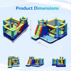 Costway Inflatable Bounce House 8-in-1 Kids Inflatable Slide Bouncer (With 735W Blower) 13 Costway Inflatable Bounce House 8-in-1 Kids Inflatable Slide Bouncer (With 735W Blower) -Kiddie Kingdom Store GUEST 477449ac ff60 4b87 a0bd a4b9d1522166