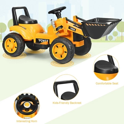 Costway Kids Ride On Excavator Digger 6V Battery Powered Tractor W/Digging Bucket Yellow 8 Costway Kids Ride On Excavator Digger 6V Battery Powered Tractor W/Digging Bucket Yellow - Image 6