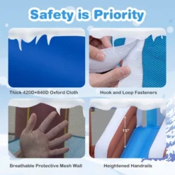 Costway 6-in-1 Winter Theme Snowman Inflatable Castle Kids Bounce House With 735W Blower -Kiddie Kingdom Store GUEST 47b825e9 f008 47f8 8e11 81544084e892