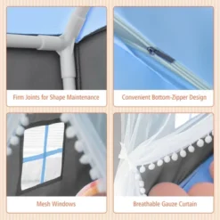 Costway Kids Playhouse Tent Large Castle Fairy Tent Gift W/Star Lights Mat -Kiddie Kingdom Store GUEST 4952082c b846 43b7 99db aae1732c64fc