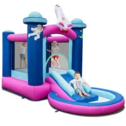 Costway Inflatable Space-themed Bounce House Kids 3-in-1 Bounce Castle Blower Excluded -Kiddie Kingdom Store GUEST 497069aa 041e 48c3 a755 2b9454f37bbe