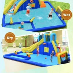 Costway Inflatable Water Slide Bounce House Climbing Wall Without Blower -Kiddie Kingdom Store GUEST 49800f10 2c5c 4634 b38c 33e7b761e1f8