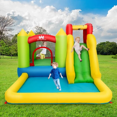 Costway Inflatable Bounce House Water Slide Jump Bouncer With Climbing Wall And Splash Pool Blower Excluded 5 Costway Inflatable Bounce House Water Slide Jump Bouncer With Climbing Wall And Splash Pool Blower Excluded - Image 3