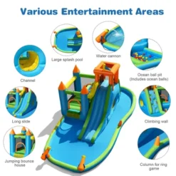 Bountech Inflatable Water Slide Kids Bounce House Splash Pool Without Blower 16 Bountech Inflatable Water Slide Kids Bounce House Splash Pool Without Blower -Kiddie Kingdom Store GUEST 4a74a466 722b 4b01 a20f ef337edae77a