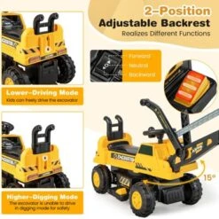 Costway Kids Ride On Excavator Digger Electric Construction Vehicles With Lights & Music -Kiddie Kingdom Store GUEST 4b2e952b 590d 4dd5 8828 5ed84240a958