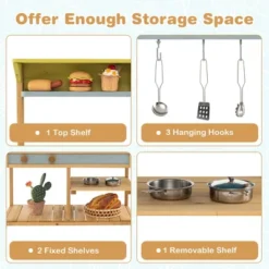 Costway Wooden Play Kitchen Set, Outdoor Kid's Mud Kitchen With Faucet & Water Box -Kiddie Kingdom Store GUEST 4b75a5aa e1b1 4811 8e09 ada00cfe5529