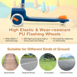 Honeyjoy Folding Adjustable Kids Toy Scooter W/LED Flashing Wheels Horn 4 Emoji Covers -Kiddie Kingdom Store GUEST 4c15ea1a a8ca 4606 bf08 f637a1ee0fa4