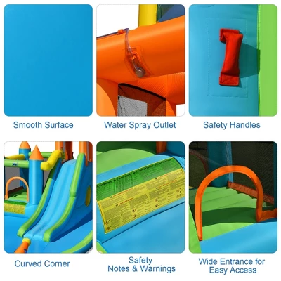 Costway Bountech Inflatable Water Slide Kids Bounce House Splash Water Pool W/ Blower 11 Costway Bountech Inflatable Water Slide Kids Bounce House Splash Water Pool W/ Blower - Image 9