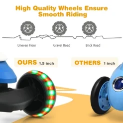 Honeyjoy Portable 3 Wheel Kids Scooter With Gravity Steering System PurpleBlueGreen -Kiddie Kingdom Store GUEST 4c6965e5 a473 494d af76 529c31c287b6