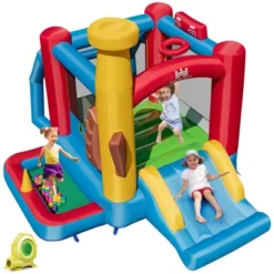 Costway Baseball Themed Jumping House Kids Bouncy Castle W/ 50 Ocean Balls & 735W Blower -Kiddie Kingdom Store GUEST 4c8667d5 3902 4e11 ab24 a9a360dee97c