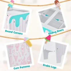 Costway Kid's Ice Cream Cart Food Trunk Play Toy Set With Display Rack & Accessories -Kiddie Kingdom Store GUEST 4d4b1a7d 93df 4c1a a7ab b26190126f4b