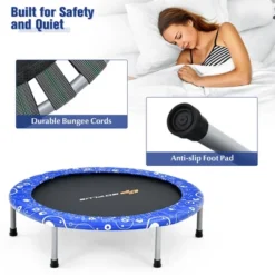 Costway 36'' Kids Trampoline Rebounder W/Full Covered Handrail & Pad Indoor Outdoor PinkBlue -Kiddie Kingdom Store GUEST 4db9d8b7 f2d3 4bed 99bc 00abc0a534d4