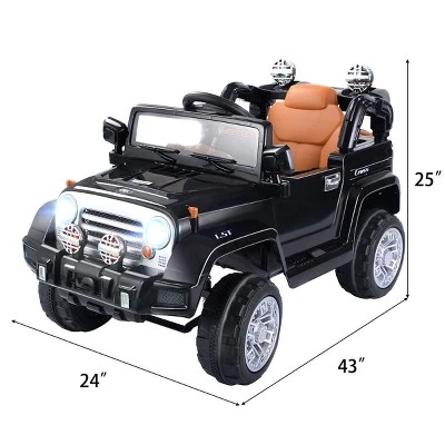 Costway 12V MP3 Kids Ride On Truck Car RC Remote Control W/ LED Lights Music 4 Costway 12V MP3 Kids Ride On Truck Car RC Remote Control W/ LED Lights Music - Image 2