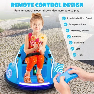 Costway 12V Kids Ride On Bumper Car Remote Control W/ Flashing LED Light & Music 8 Costway 12V Kids Ride On Bumper Car Remote Control W/ Flashing LED Light & Music - Image 6