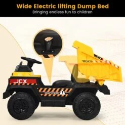 Costway 12V Battery Kids Ride On Dump Truck RC Construction Tractor W/ Electric Bucket & Electric Dump Bed -Kiddie Kingdom Store GUEST 4e868e01 369c 4243 b2fd a542a54793f3