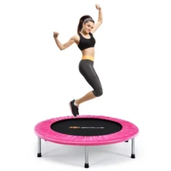 Costway 38'' Mini Folding Trampoline Portable Recreational Fitness Rebounder PinkBlue -Kiddie Kingdom Store GUEST 4f5061cf d567 403d 8485 27b4febfe763