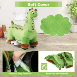 Costway 6V Kids Ride On Dinosaur With Padded Sea Foot Pedal Music Forward & Wheels 15 Costway 6V Kids Ride On Dinosaur With Padded Sea Foot Pedal Music Forward & Wheels -Kiddie Kingdom Store GUEST 4fbddd76 3062 4597 96af 12c7410af381