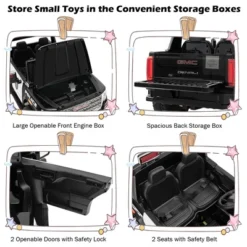 Costway 12V Licensed GMC Kids Ride On Police Car 2-Seater Truck W/Remote Control & Music -Kiddie Kingdom Store GUEST 5050e7e0 ae13 45e2 a083 8c377f45bd18